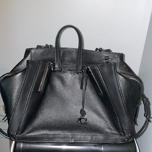 COACH Dreamer Gunmetal/Black Carryall Shoulder Bag